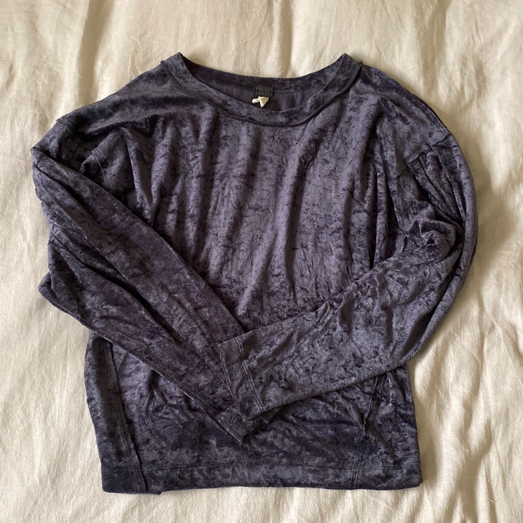 Free People Crushed Velvet Top (S)